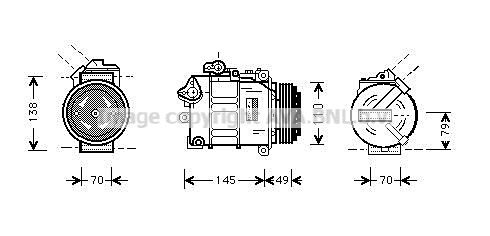 AVA QUALITY COOLING Компрессор, кондиционер BWAK017